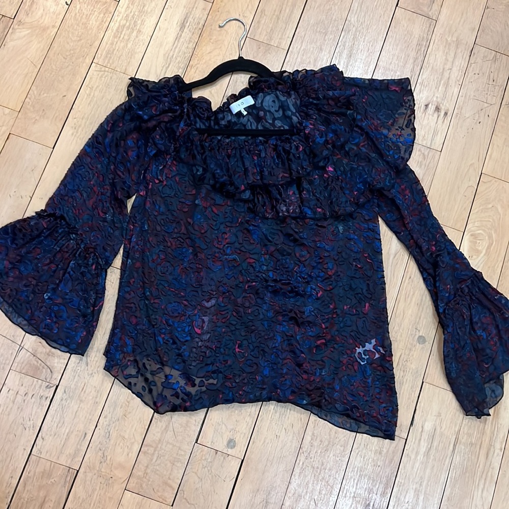 Iro Burnout Velvet Top Sz 36